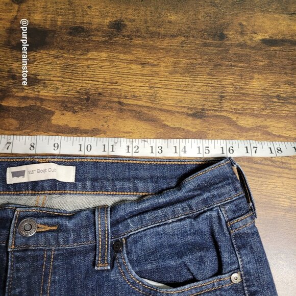 Vtg Levi's Jeans 12 Bootcut High Rise Medium Dark Wash Stretch Denim Western - Picture 6 of 12